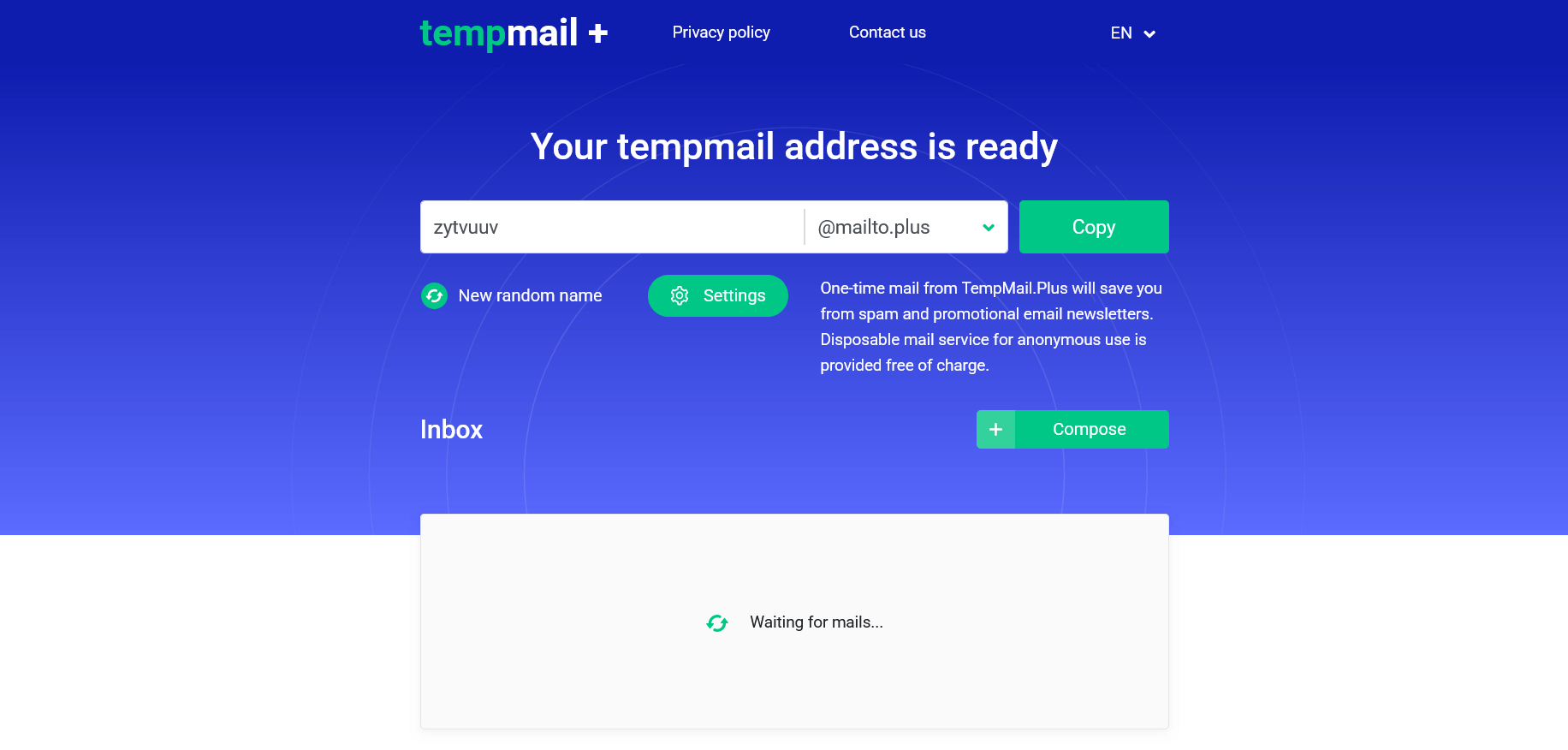Temp Mail PLUS